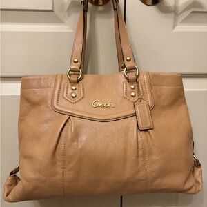 Coach Camel Leather Shoulder Bag